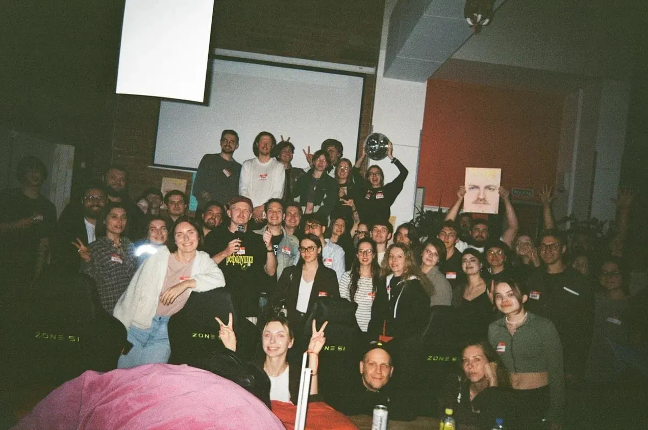 Nikolay at a designers' meetup